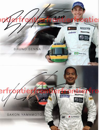 Frontier / 2010 B.セナ 山本左近 ドライバーカードセット 直筆